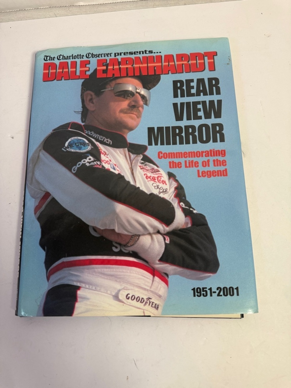 Nascar Dale Earnhardt Light Blue and Black Commemorative Book